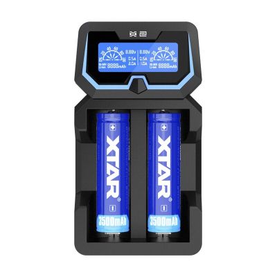 2. XTAR Ladegerät für zylindrische Lithium-Ionen-Akkus 18650, kompatibel mit geschützten Zellen 20700/21700 (2 Stück)