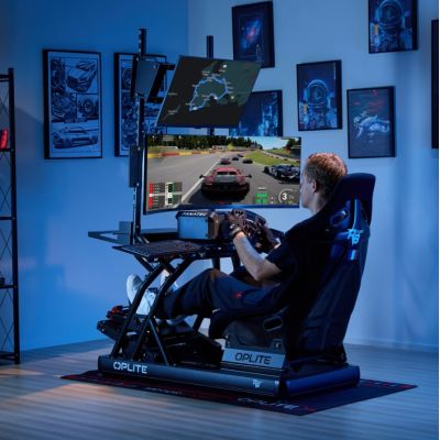 5. Oplite 101271 Monitorständer für Flug-/Rennsimulatoren