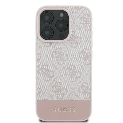 3. Guess 4G Bottom Stripe Hülle für iPhone 16 Pro Max – Rosa