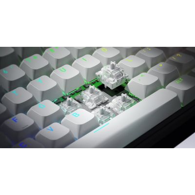 3. HATOR Skyfall 65 MAG ULTRA 8K Gaming-Tastatur USB QWERTY US Englisch Schwarz, Weiß