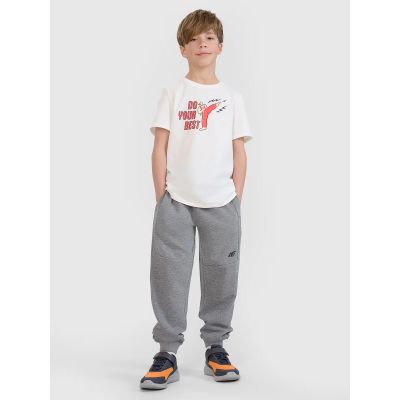 3. Jungen-T-Shirt mit normalem Aufdruck 4F 4FJRSS25TTSHM2643-11S