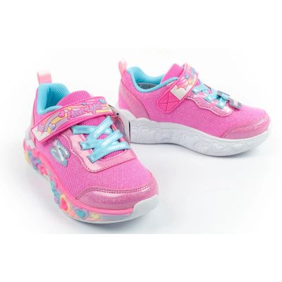 8. Skechers S Lights LED Kinder-Sportschuhe für Mädchen mit Klettverschluss