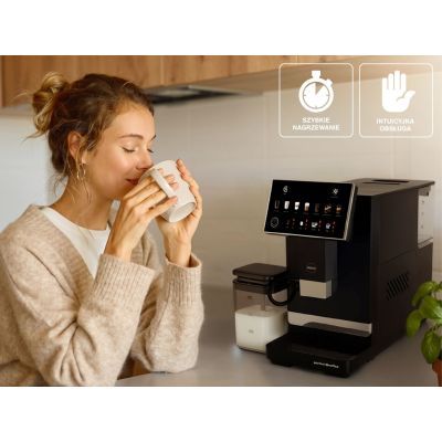 9. ELDOM Automatische Espressomaschine ECA10, 20 bar, 7 Automatikprogramme, 1400 W, Behälter: Milch 0,75 l, Wasser 1,5 l