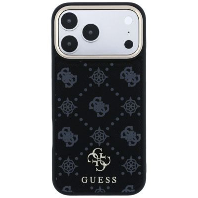 3. Guess Peony 4G MagSafe Hülle mit kleinem Logo für iPhone 17 Pro / 18 Pro – Schwarz