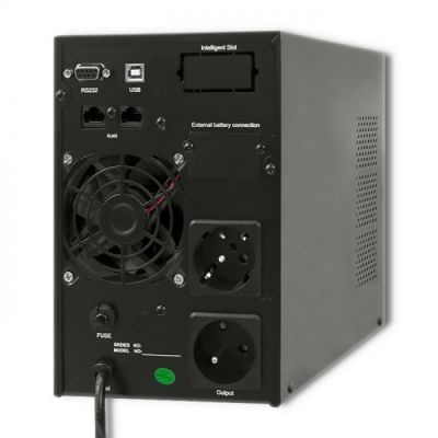 2. Qoltec 53042 USV Doppelwandler (Online) 1 kVA 800 W 2 x Netzsteckdose