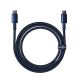 5. Baseus Tungsten Gold USB-C / USB-C 100W Kabel 1m - Marineblau