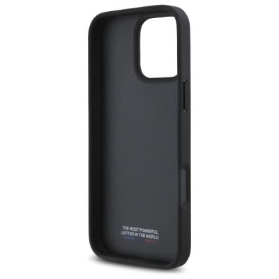 7. BMW M Perforierte Tricolor Detail Line Hülle für iPhone 16 Pro Max – Dunkelgrau