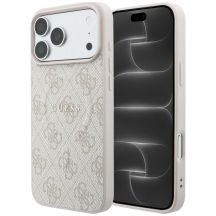 Guess Embossed 4G Ring Classic MagSafe Hülle für iPhone 18 Pro / 17 Pro – Rosa