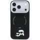 3. Karl Lagerfeld mit Ringständer 360° Karl & Choupette Köpfe Pin MagSafe Hülle für iPhone 18 Pro Max / 17 Pro Max - Schwarz