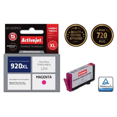 2. Activejet AH-920MCX Tinte (ersetzt HP 920XL CD973AE; Premium; 12 ml; rot)