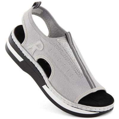 Rieker W RKR686 metallic bequeme Schlupfsandalen 