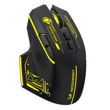 Wozinsky WMGB-1181 Kabellose optische Gaming-Maus 3200 DPI mit integriertem Akku und Hintergrundbeleuchtung – Schwarz und Gelb