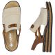 4. Bequeme beige Keilsandalen für Damen Rieker 62962-60