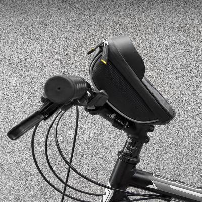 17. Wozinsky Fahrrad-Lenkertasche mit Handyhülle 1L Schwarz (WBB16BK)