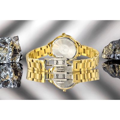 8. Giewont Saphirgold-Schwarze Damenuhr GW2720-B3