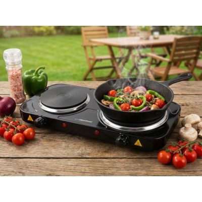 17. ESPERANZA Elektroherd Yellowstone 1500W + 1000W Schwarz EKH014K