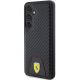 2. Ferrari Carbon Stitched Bottom Case für Samsung Galaxy S24 – Schwarz
