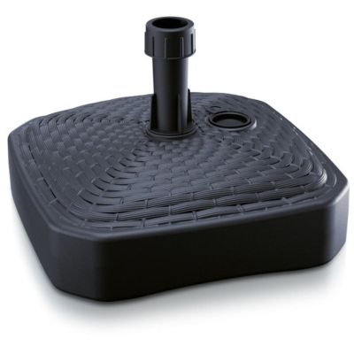 2. Schirmfuß quadratisch Rattan Anthrazit