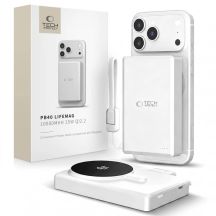 TECH-PROTECT PB40 LIFEMAG MAGSAFE POWERBANK 10000 mAh 25 W QI2.2 WEISS/SILBER
