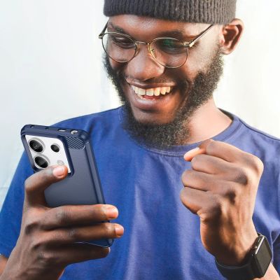 7. Carbon Case für Xiaomi Redmi Note 13 Pro - blau