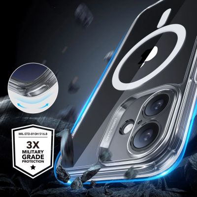 4. ESR Classic Pro Set Halolock MagSafe Hülle für iPhone 16 – transparent