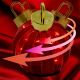 3. DEKORATIVE LED-KUGEL 15 CM ROT MIT FLIMMERLICHT, 15 LEDS UND TIMER