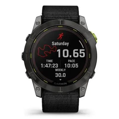13. Garmin Enduro 2 Solar Schwarz Carbongrau DLC Ti Ultrafit Band 010-02754-01 Sportuhr
