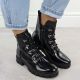 7. Damen-Lackleder-Winterboots im Worker-Stil, schwarz, M.Daszyński MR23123