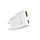 4. NATEC RIBERA GAN SLIM WANDLADEGERÄT USB-A USB-C 20W WEISS