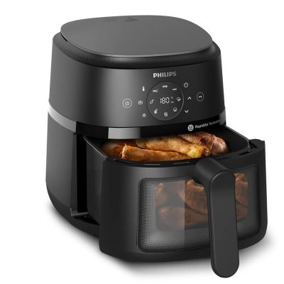 12. Philips 2000 Serie NA220/00 Fritteuse, 4,2 l, 1500 W, Heißluftfritteuse, Schwarz