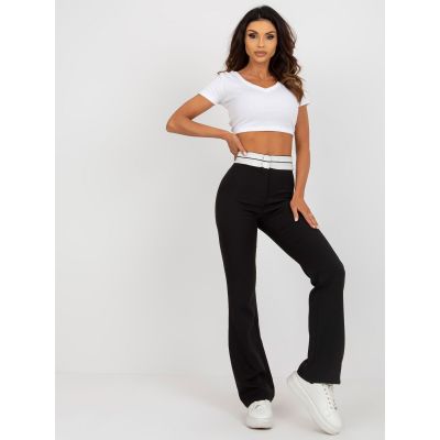 2. Schwarze Schlaghose ohne Taschen (DHJ-SP-6971.33P)