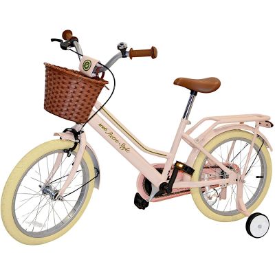 6. Kinderfahrrad 18 Zoll Retro-Stil Pink Enero