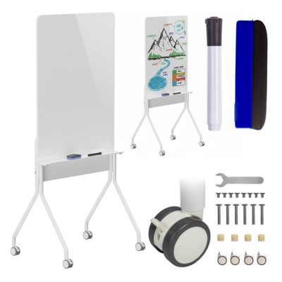 27. ERGO OFFICE Mobile Whiteboard-Tafel, vertikal, weiß, einseitig, mit Ablage, Tafelabmessungen 1190 x 790 mm ER-3