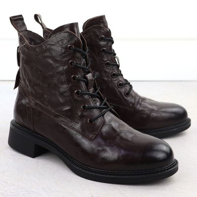 3. Damen-Arbeitsstiefel aus Leder, gefüttert, braun, Vinceza 86412