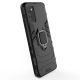4. Ring Armor Tough Hybrid Case Cover + Magnethalterung für Samsung Galaxy A03s (166,5) schwarz