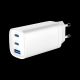 2. GEMBIRD Schnellladegerät mit USB-C-Anschluss, 3x USB, 65 W, Weiß