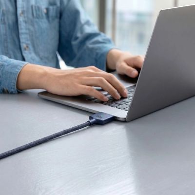12. Tech-Protect MMC01 Ultraboost USB-C / USB-C MagSafe 3 140W 200cm Kabel für MacBook - Marineblau
