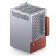 24. Jonsbo T6 Mini-Tower-PC-Gehäuse, Mini-ITX, gehärtetes Glas, Holz – Silber