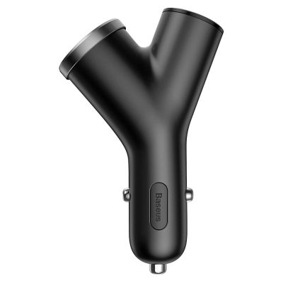 2. Baseus Y Type Car Charger Auto Ladegerät mit 2x USB und Zigarettenanzünder 3.1A schwarz (CCALL-YX01)