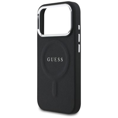 6. Guess Classic Logo MagSafe Hülle für iPhone 17 Pro – Schwarz