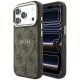 Guess Embossed 4G Classic MagSafe Hülle für iPhone 17 Pro / 18 Pro – Braun