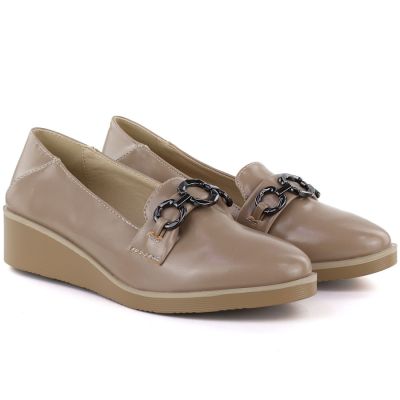 3. Beige Keilschuhe für Damen mit Verzierung M.Daszyński MR2265