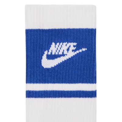 4. Nike Everyday Elevated Crew Socken, 3 Paar, Weiß und Blau, IM7949 904