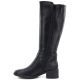 3. Damen-Lederstiefel mit Absatz, gefüttert, schwarz, Sergio Leone KZ-13-S