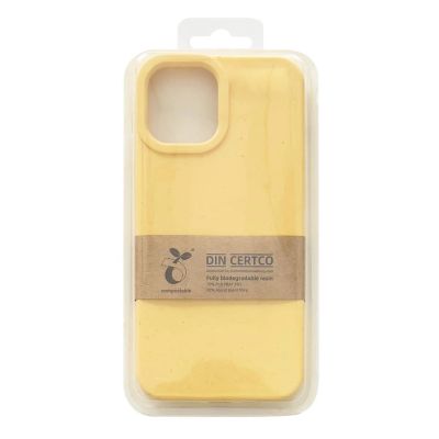 5. Eco Case Hülle für iPhone 14 Plus abbaubare Silikonhülle gelb