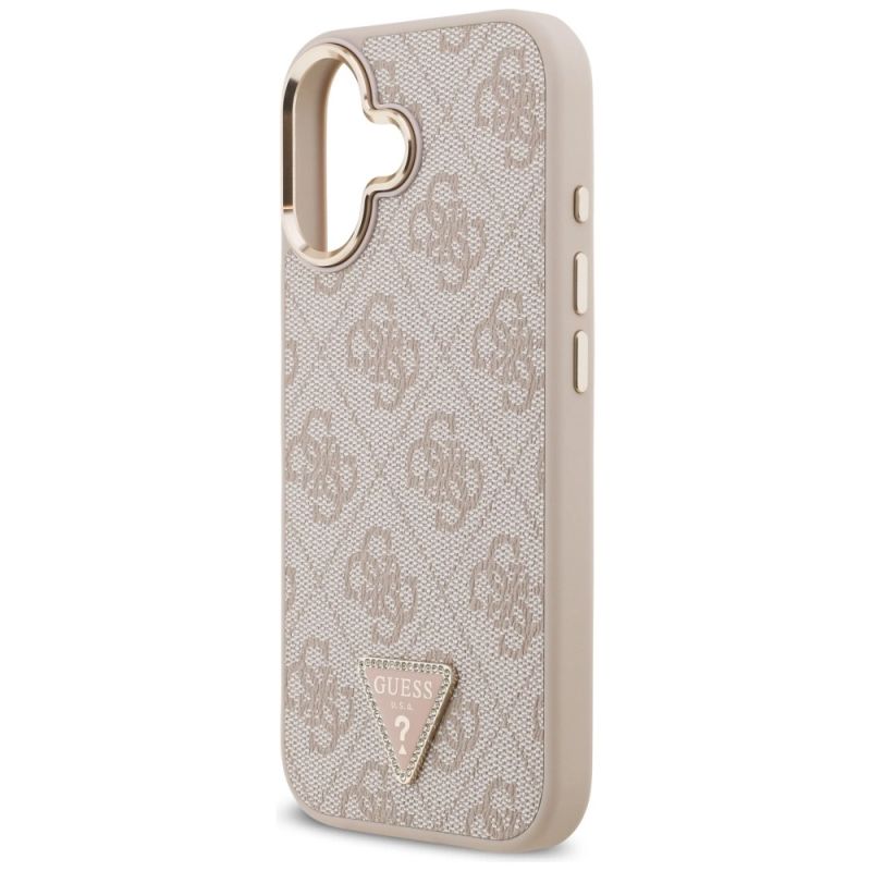 6. Guess 4G Triangle Logo MagSafe Case für iPhone 17 - Roségold