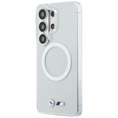 2. BMW IML Stoßfeste MagSafe-Hülle mit Metalllogo für Samsung Galaxy S26 Ultra – Transparent