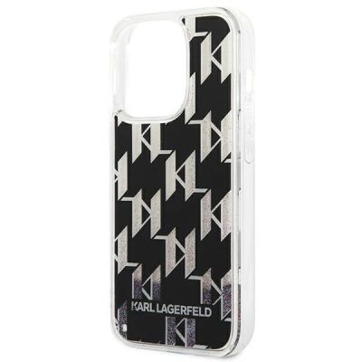 6. Karl Lagerfeld KLHCP14LLMNMK iPhone 14 Pro 6.1" Hardcase schwarz / schwarz Liquid Glitter Monogram