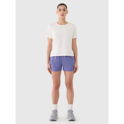 5. Schnelltrocknendes Oversize-Trainings-T-Shirt für Damen 4F 4FRSS25TFTSF1236-11S