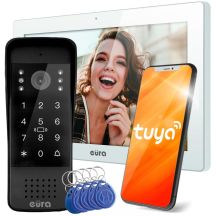 EURA VDP-86A3 Video-Türsprechanlage – 10"-Weißmonitor TUYA